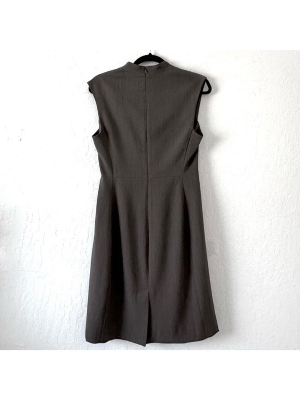 MM Lafleur The Aditi 2sleeveless shift Dress Charcoal steel gray size 6 - Picture 6 of 10
